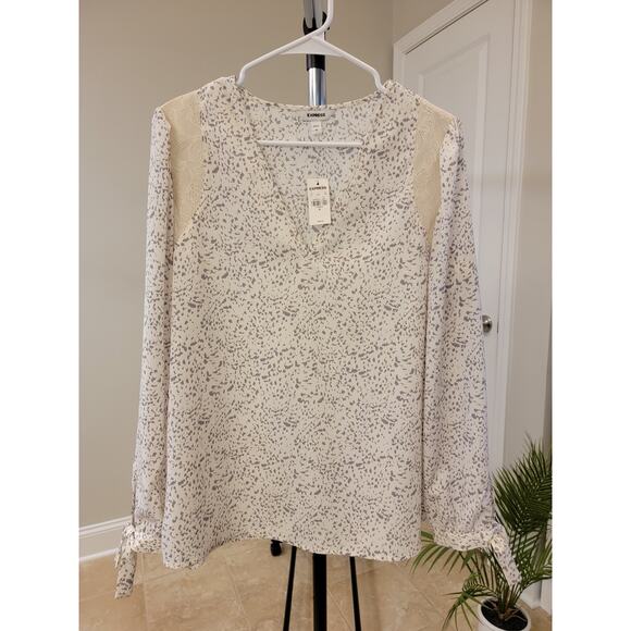 NWT Express Lace Detail Blouse - Picture 1 of 3